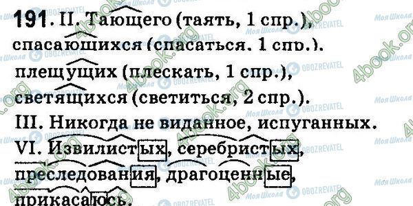 ГДЗ Російська мова 7 клас сторінка 191